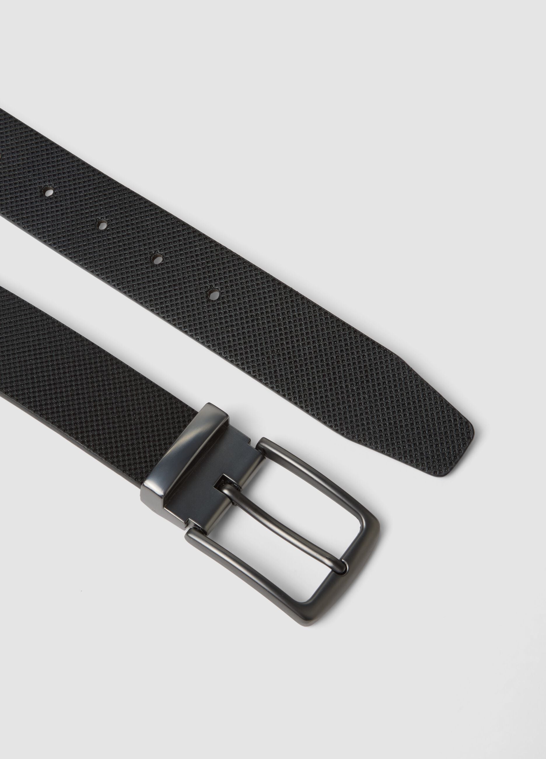 Black belt with rectangular buckle