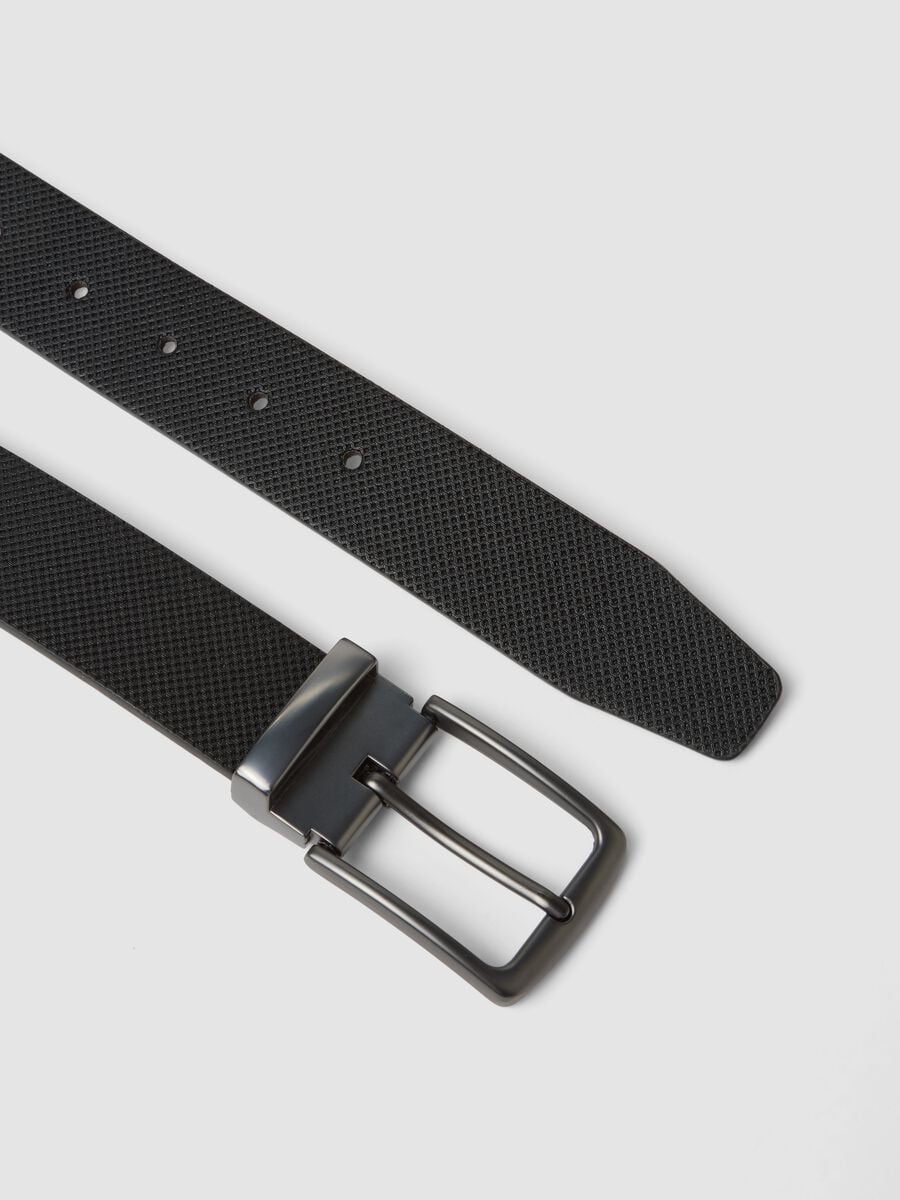 Black belt with rectangular buckle_1