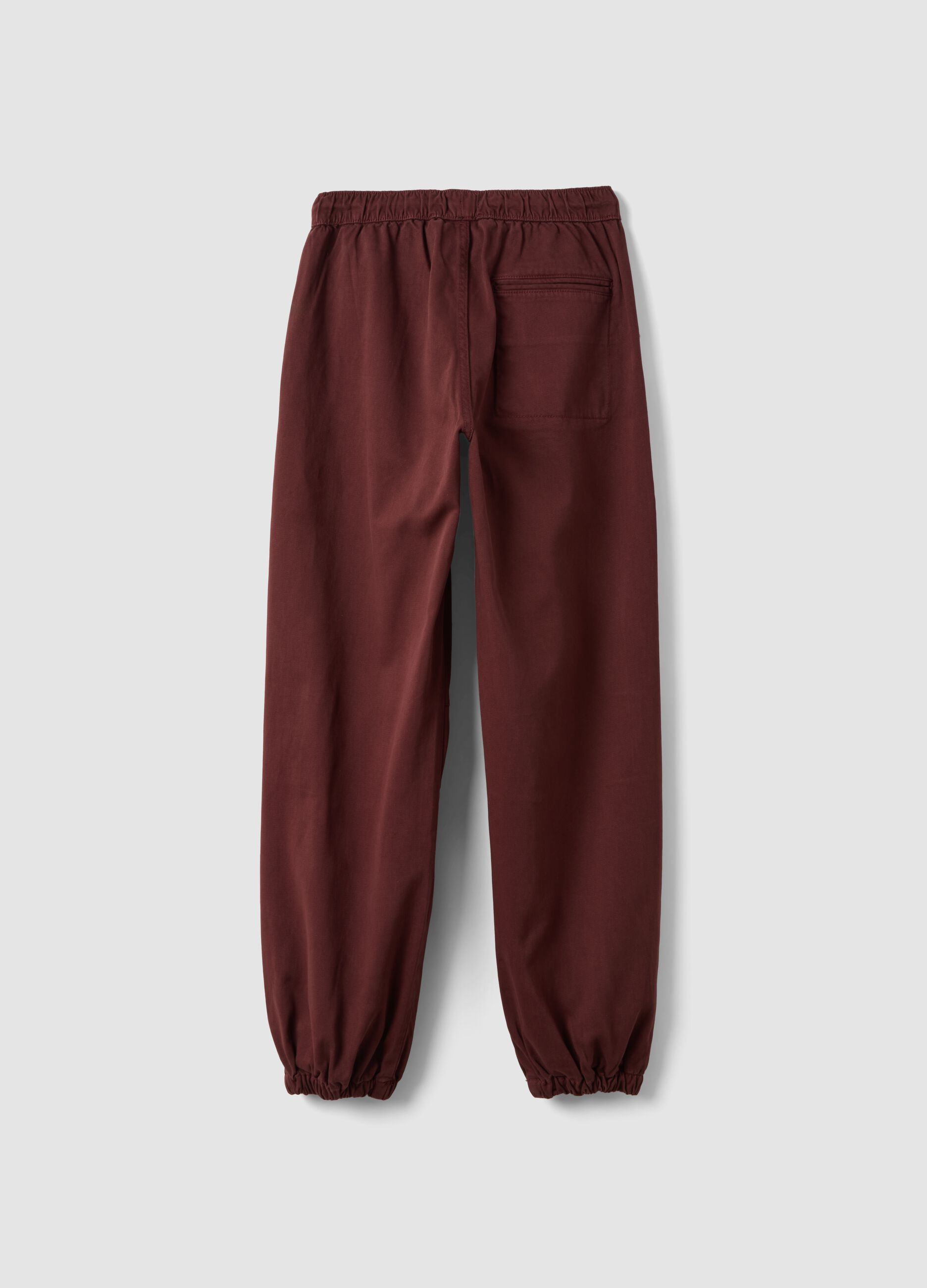Jogger rossi in cotone elasticizzato con fondo elasticizzato comfort fit