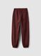 Jogger rossi in cotone elasticizzato con fondo elasticizzato comfort fit_2