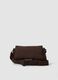 Brown crossbody bag with flap and adjustable strap_0
