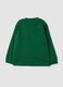 Green long-sleeve crew-neck pure cotton T-shirt for boys_4
