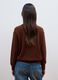 Brown pure wool crew-neck jumper with oversized fit_3