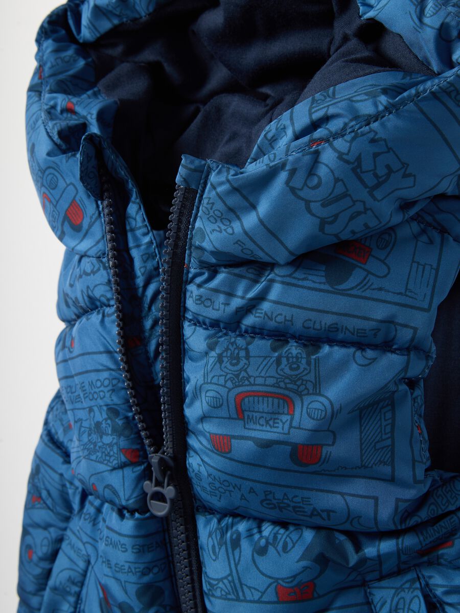 Gilet in misto blu regular fit con cappuccio da bimbo_2
