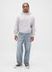 Regular fit azure pure cotton baggy jeans with five pockets_0