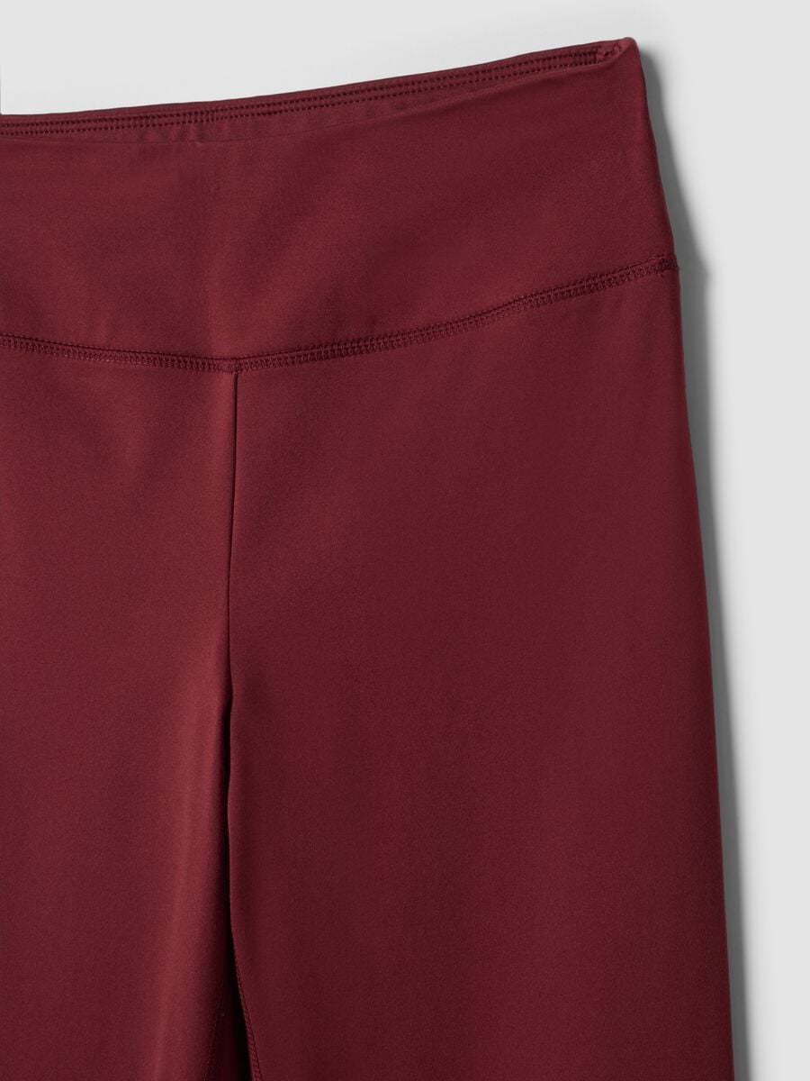 Red flared leggings in breathable stretch fabric ALTAVIA STUDIO_7