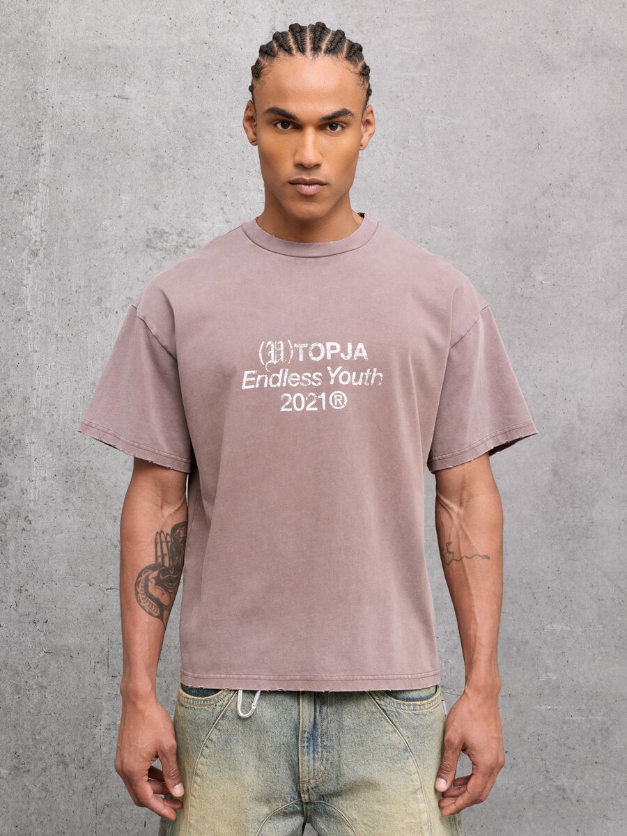 Sunfaded Oversized T-shirt &ndash; Mocha_0