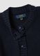 Navy pure cotton crew-neck cardigan with buttons, regular fit_5