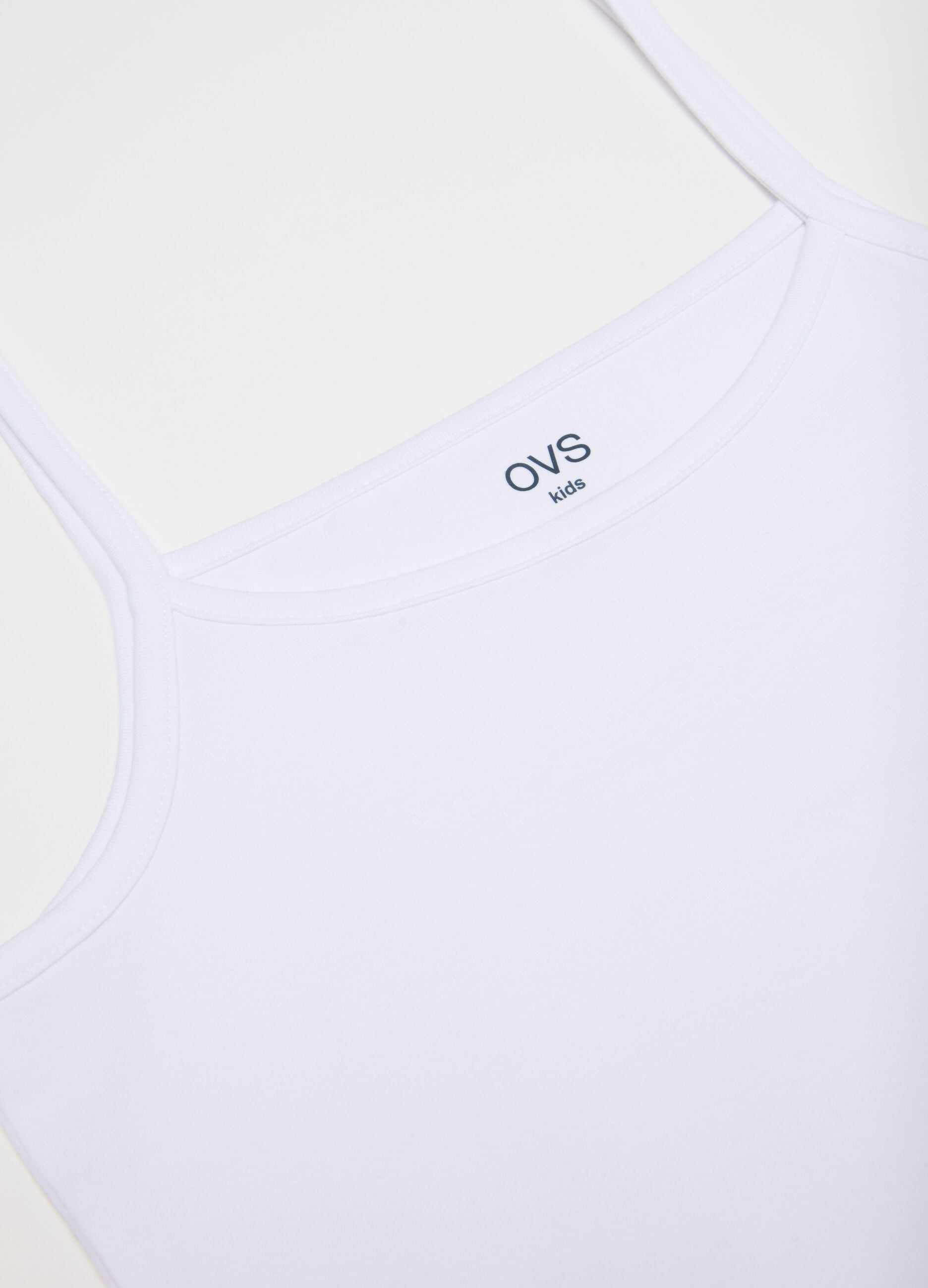 Girl's multicolour tank top twin pack in regular fit cotton blend