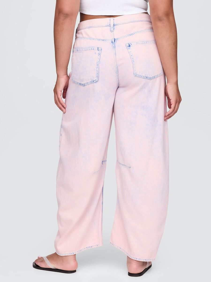 Pantaloni in denim rosa regular fit_5