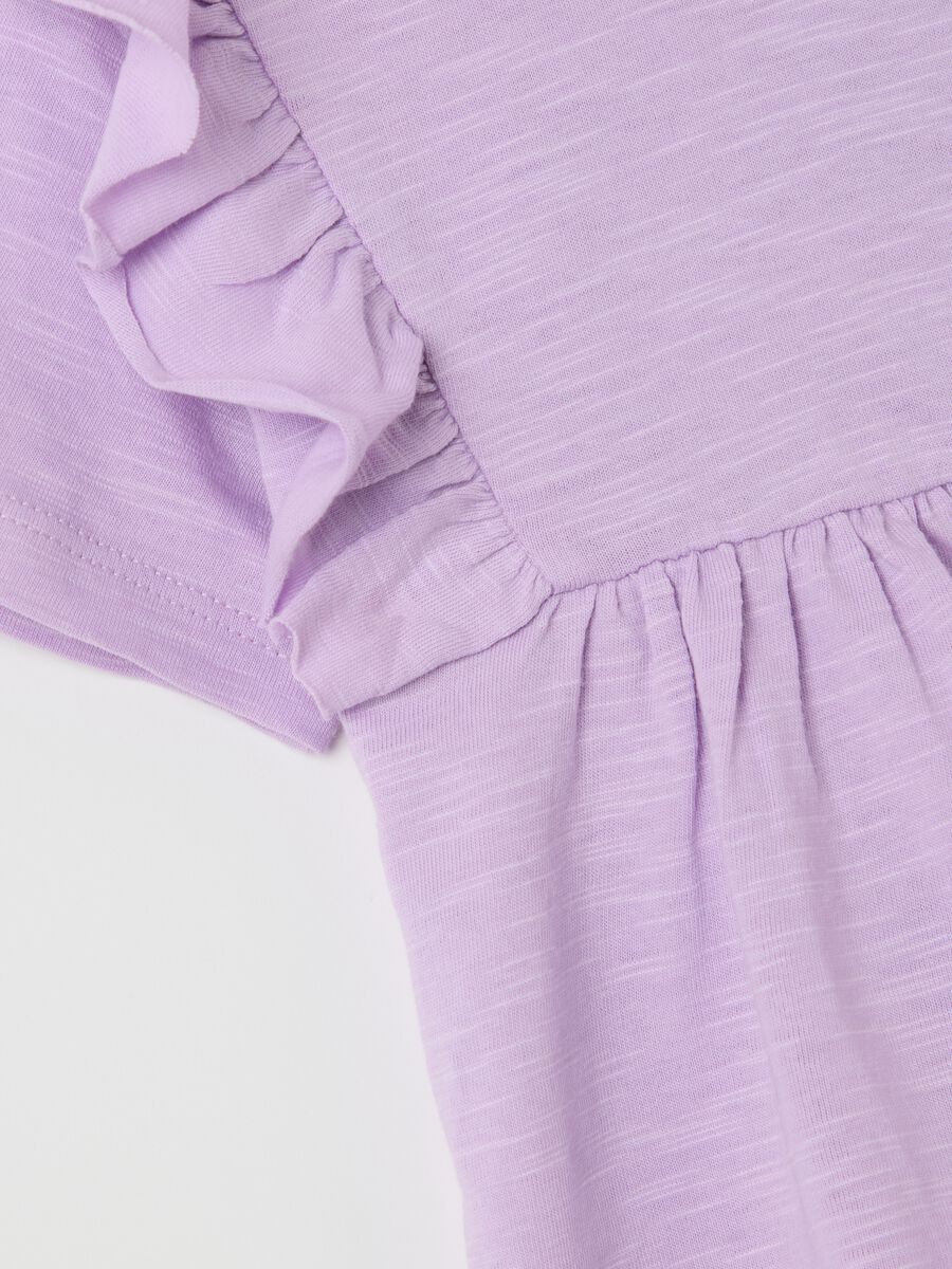 Cotton T-shirt with flounce_2