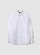 White regular-fit pure cotton shirt with cutaway collar_4