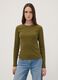 Green long-sleeved pure cotton T-shirt_2