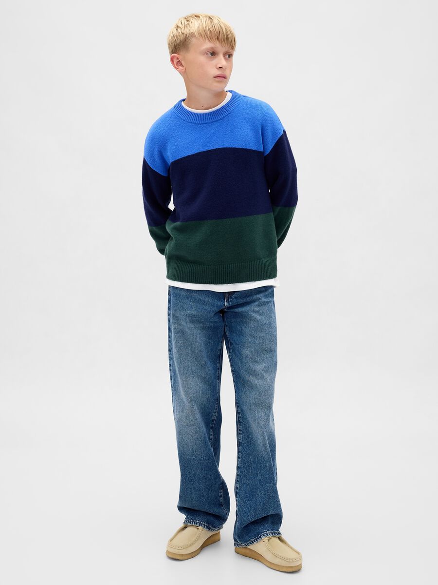 Maglione CashSoft a righe in misto cotone_2