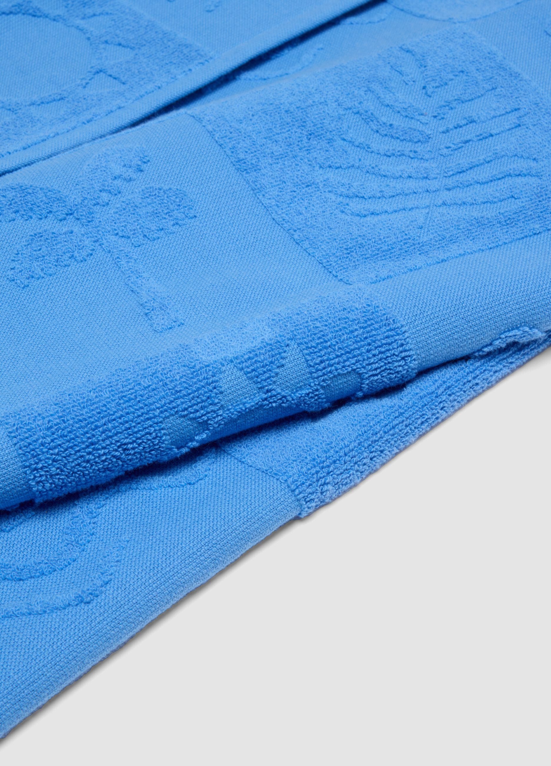 Sky Blue Pure Cotton Jacquard Beach Towel