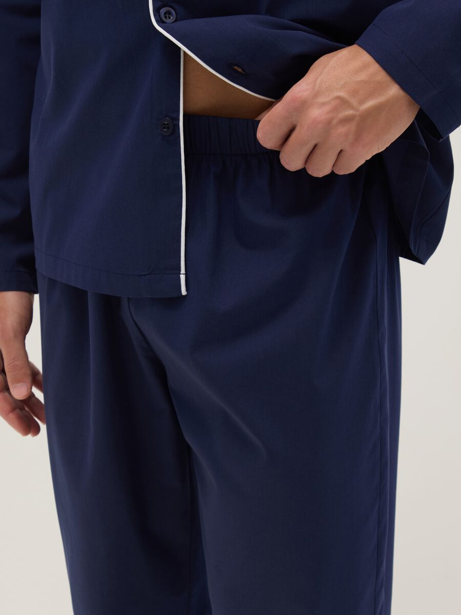Blue Pure Cotton Regular Fit Pyjamas_3