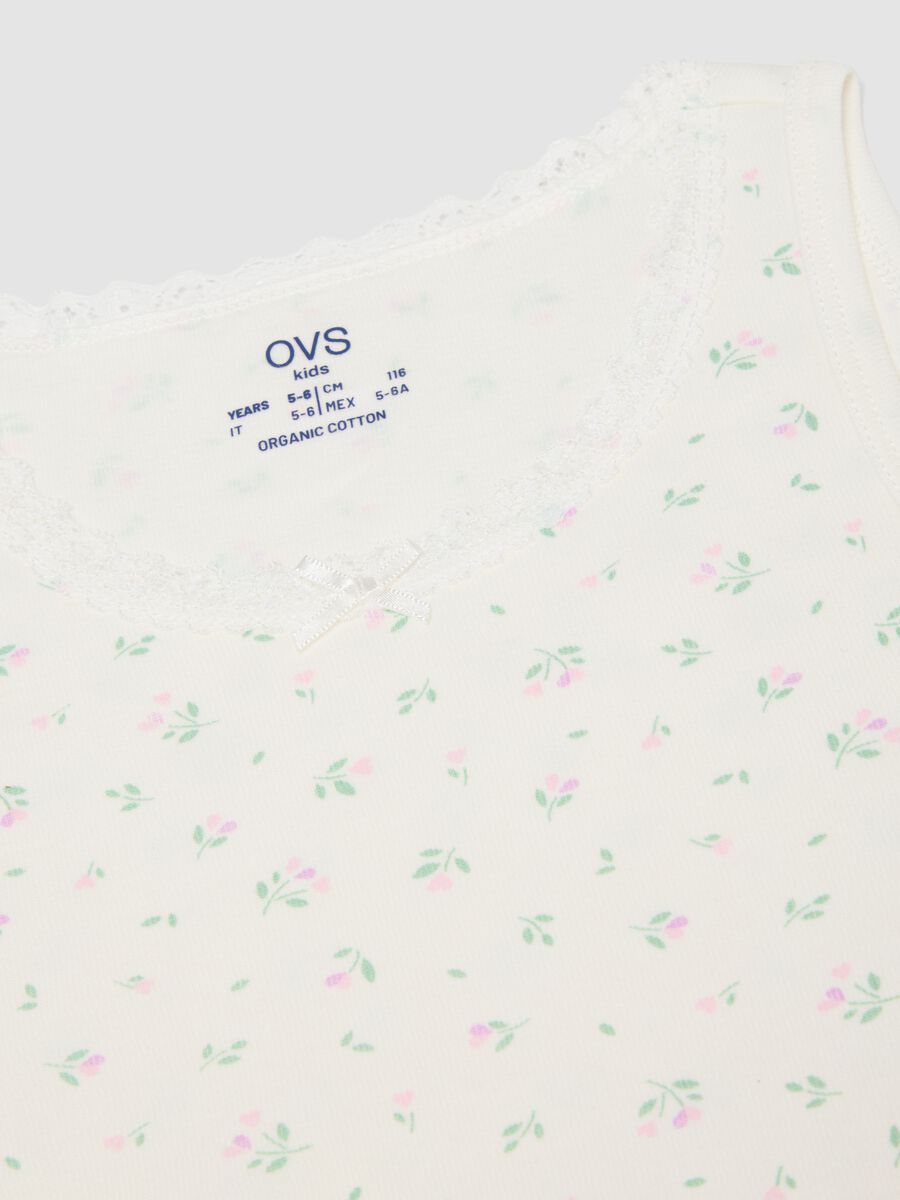 2-pack white organic cotton vests with print for girls_3