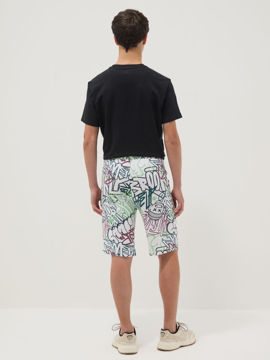 Short in puro cotone multicolor da ragazzo regular fit_1