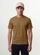 Brown regular-fit T-shirt in pure organic cotton jersey_1