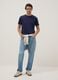 Blue short sleeve pure cotton t-shirt regular fit_1