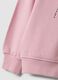 Pink pure cotton sweatshirt with heart print, regular fit, for girls_3
