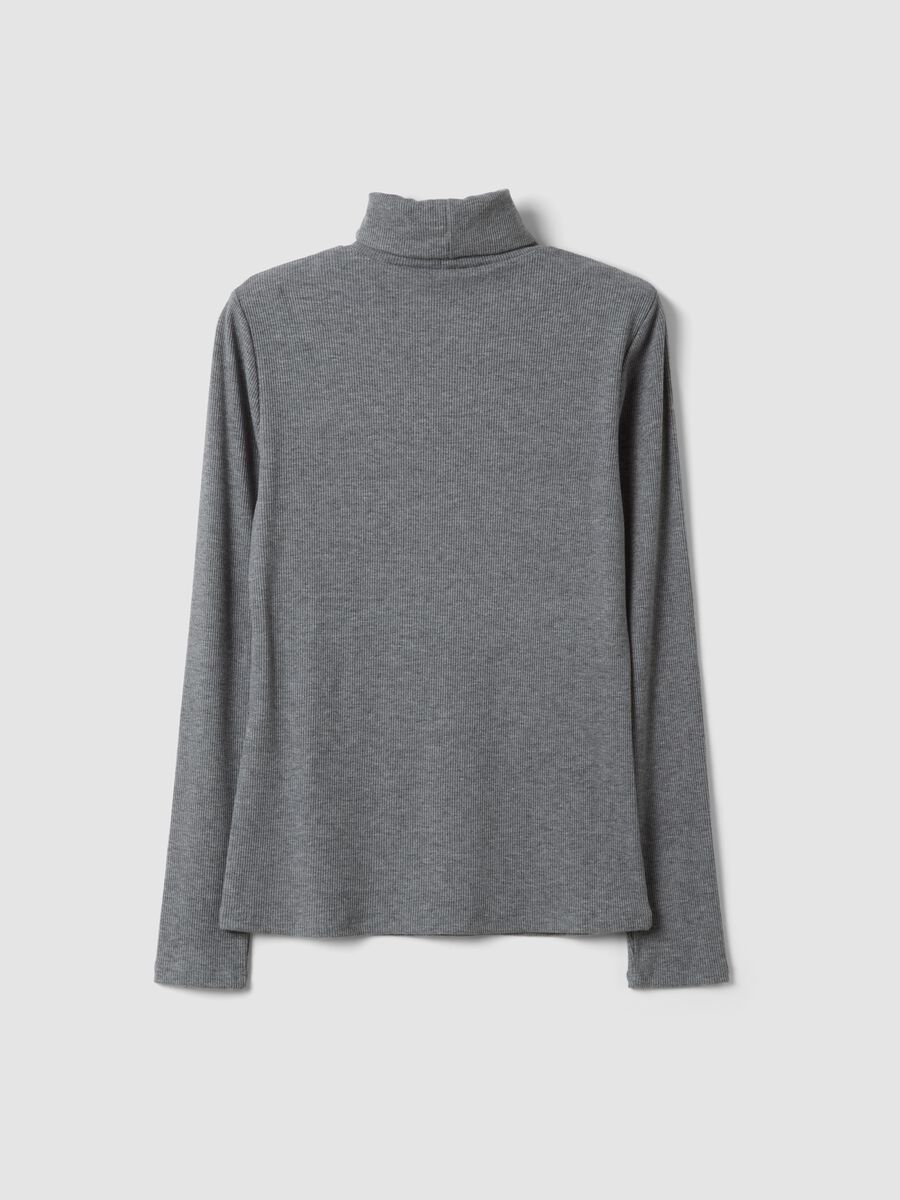 Maglia grigia in viscosa elasticizzata a girocollo regular fit_2