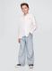 GAP Kids Long Sleeve White Linen and Cotton Shirt_1