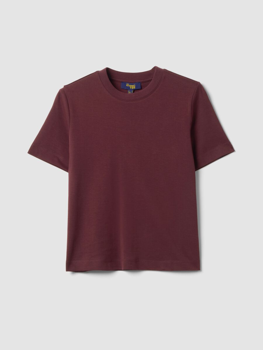 T-shirt The Iconic Tee viola in puro cotone relaxed fit_4
