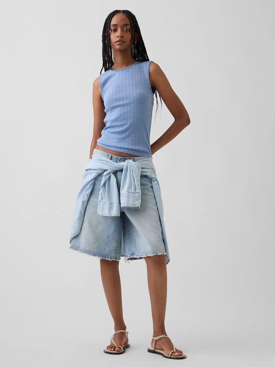 Ribbed cotton-blend top_2