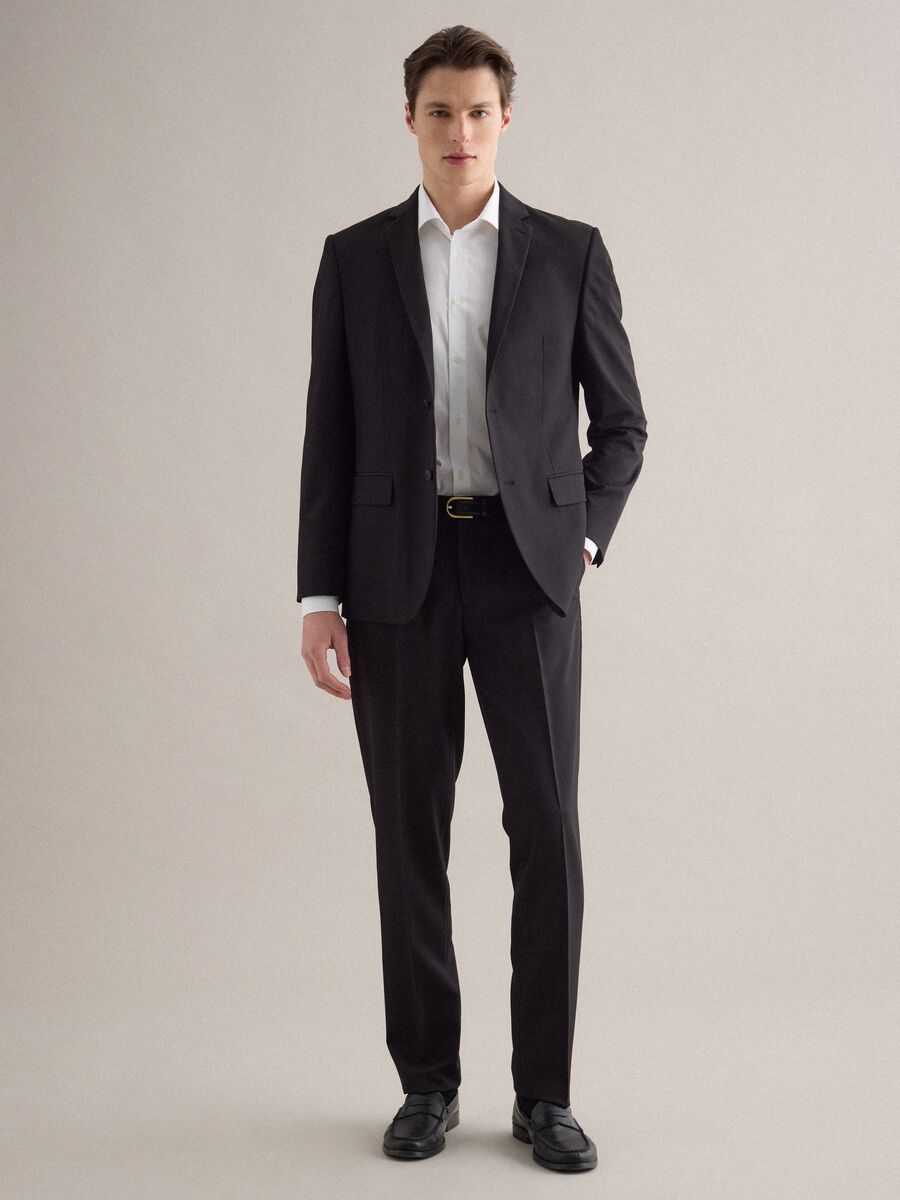 Pantaloni eleganti neri slim fit_0
