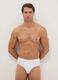 Regular fit white briefs twin pack in stretch cotton_0