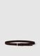 Brown woven belt with metal buckle_0