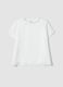 White short-sleeve T-shirt with soft neckline, regular fit_4