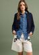 Navy pure cotton cardigan with buttons, regular fit_0