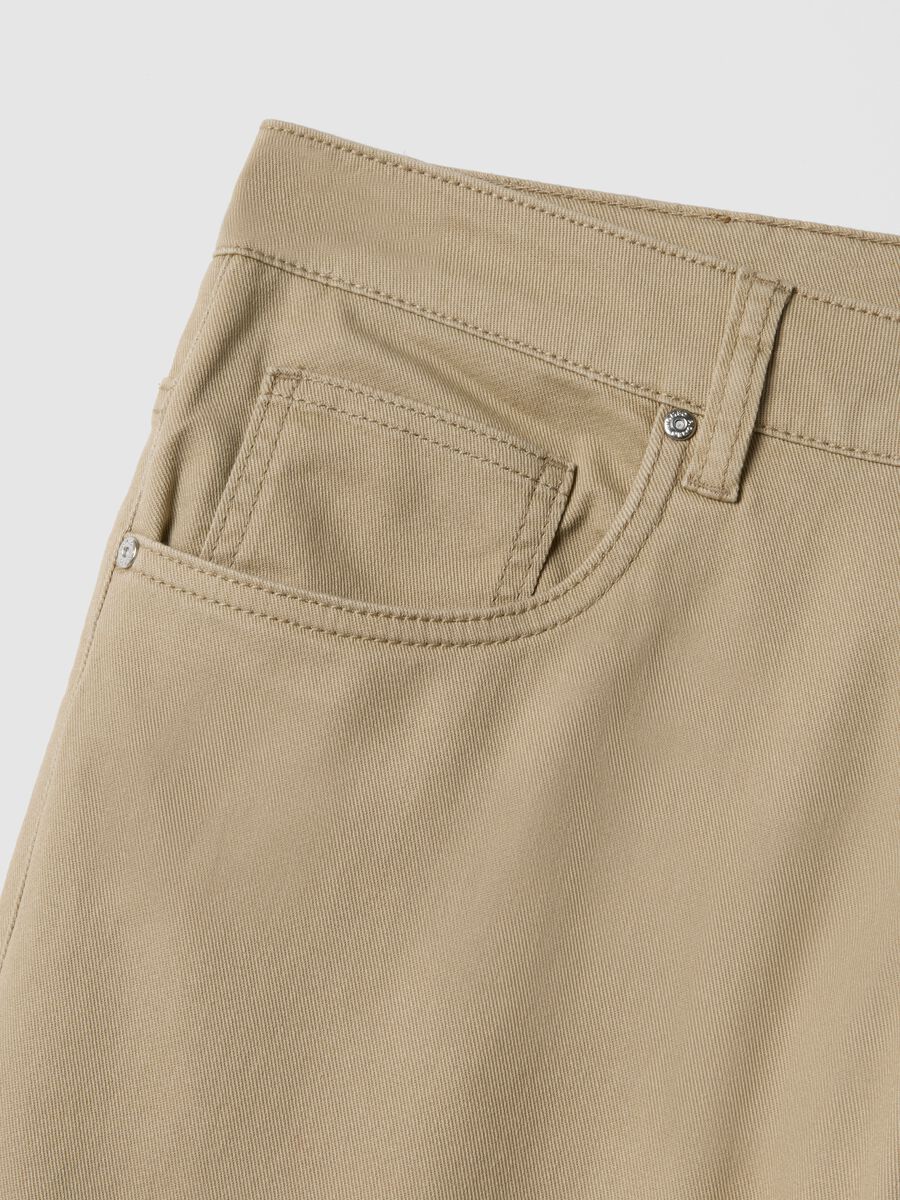 Black Regular Fit Stretch Twill Trousers_5