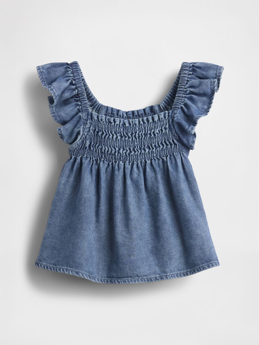 Top smock in denim leggero_1