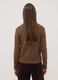 Brown wool-blend cardigan with polo collar_3