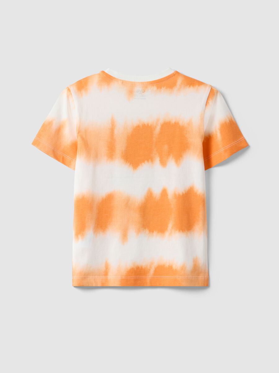 T-shirt in puro cotone multicolor per bambino in tie dye_1
