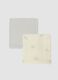 Two-pack of grey and white pure cotton muslin cloths for newborns_0
