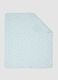 Light blue organic cotton-blend baby blanket with print_2