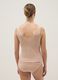 Beige deep V regular fit tank top_2