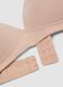 Beige padded stretch-fabric bra_5