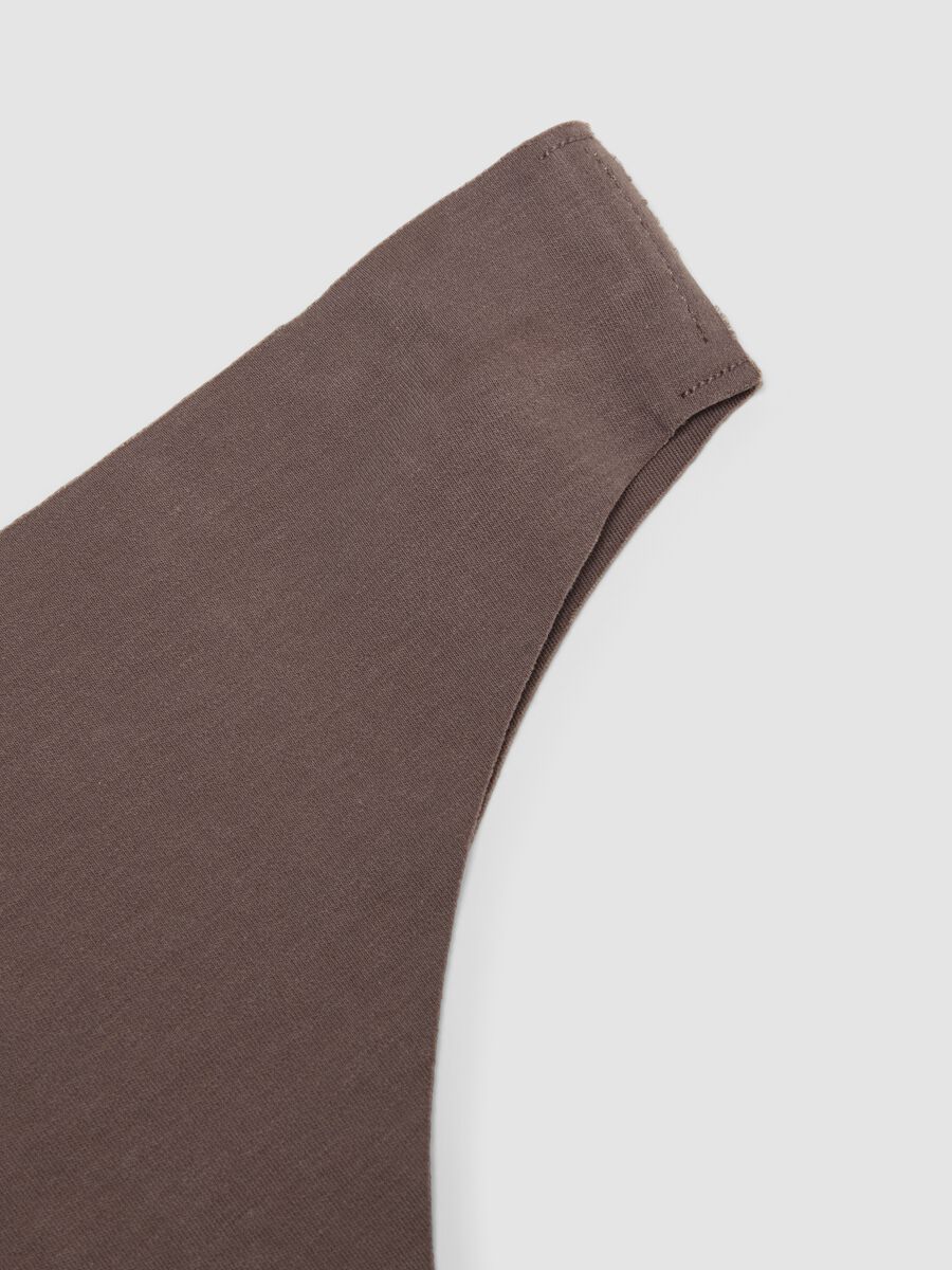 Brown organic stretch-cotton Brazilian knickers_1