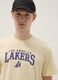 Yellow pure cotton regular fit T-shirt with Lakers print_3