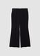 Black flare-fit trousers in stretch viscose_0