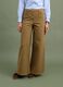 Brown stretch cotton wide-leg trousers_1