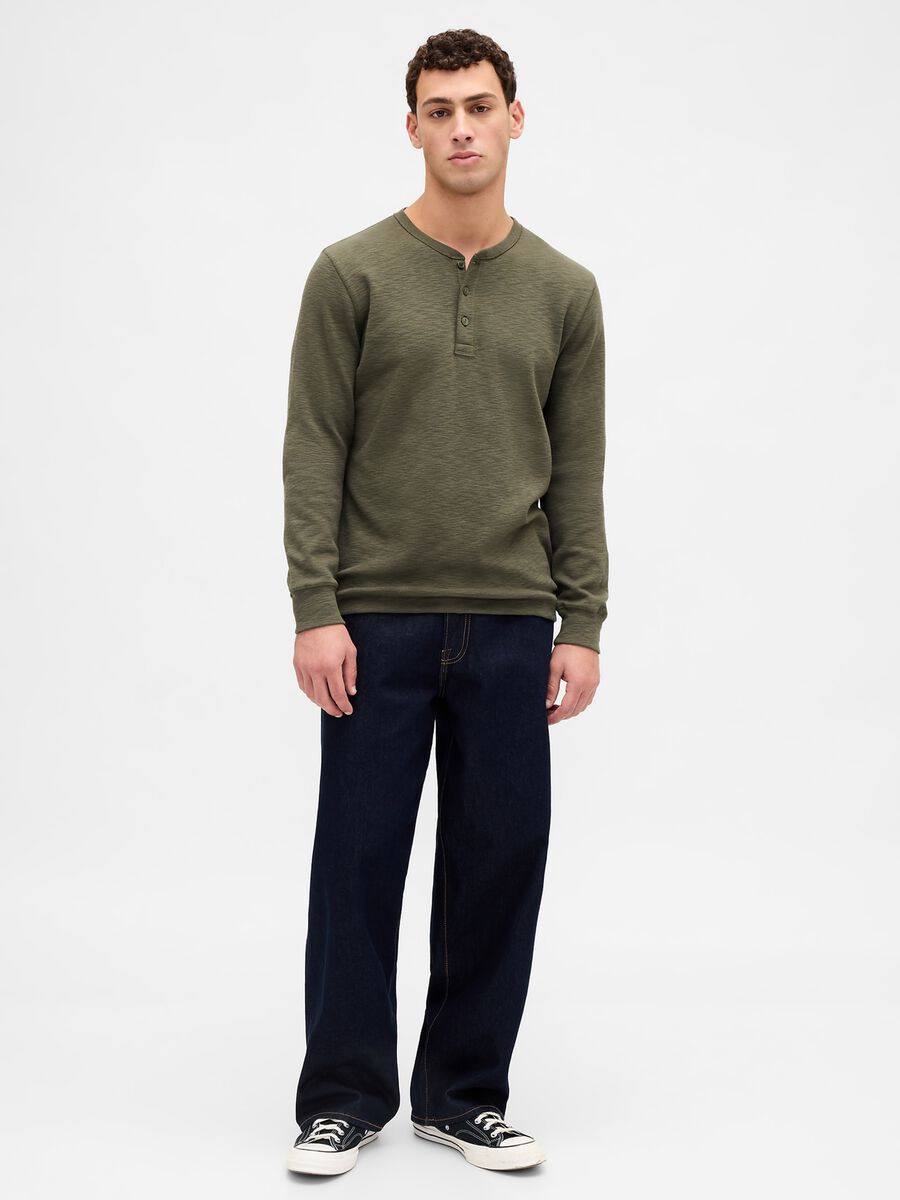 Green Long Sleeve Cotton T-shirt_2
