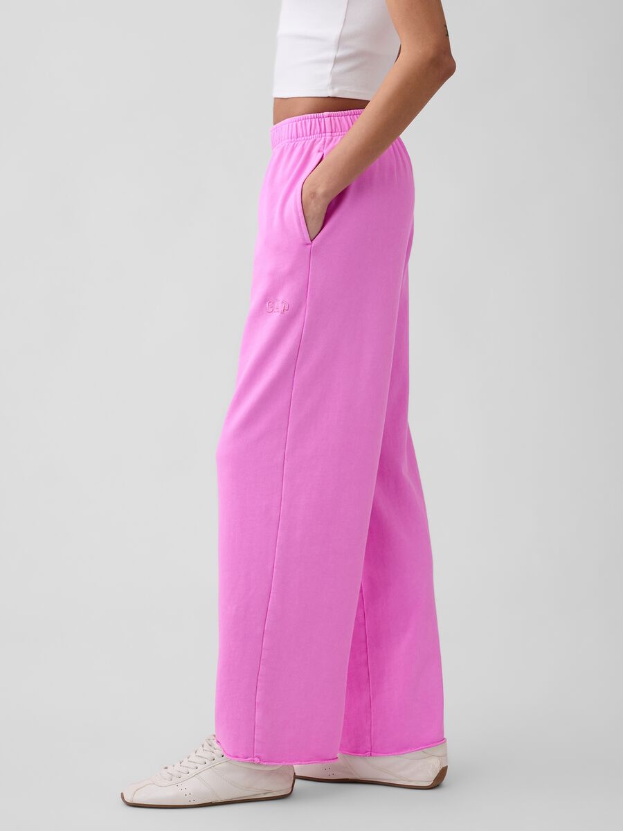 Cotton-blend palazzo trousers_2