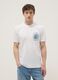 White pure cotton T-shirt with chest print, regular fit_2