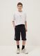 Black NBA Cotton Blend Shorts_0